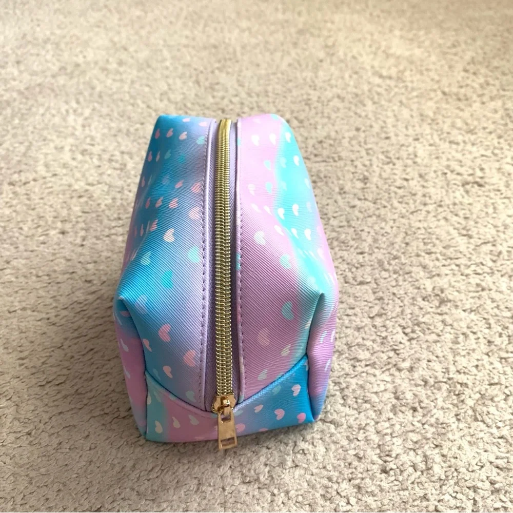 Beautiful Colorful Cosmetic Makeup Bag Case Pouch with Hearts